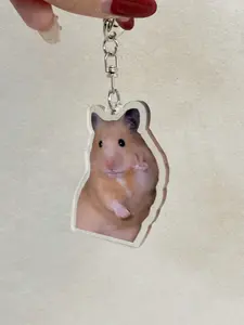 Creative Hamster Acrylic Keychain, Surprise Hamster, Thumbs Up Hamster, Biye Hamster, Car Hamster, Animal Theme Bag Decor