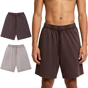 2-Pack Solid Washed Casual Shorts, Fresh Daily Men Bottoms With Warm Season Summervibes for Urban Errands Weekend Hangouts And Lazy Everyday Outfit Layout