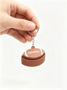 Bubble Stress Relief Keychain, 3D Soccer Ball Keychain, Fun Interactive Toy Gift for Teens and Football Lovers, Novelty Soccer Keychain