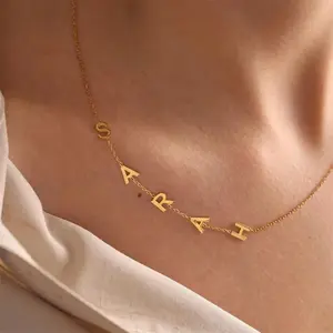 FF05 Customized name pendant|26 English letter necklac|GIFT BOX