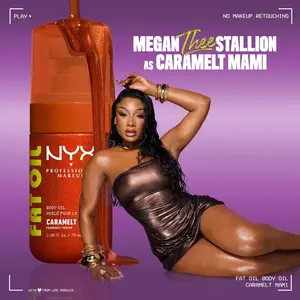 [NEW] Caramelt Mami Fat Oil Scented Body Oil, 24H Hydration, 4 Glowy Finishes, NYX Professional Makeup