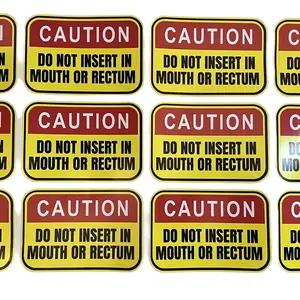 Caution sticker  (12 pack 3x5 inches!)