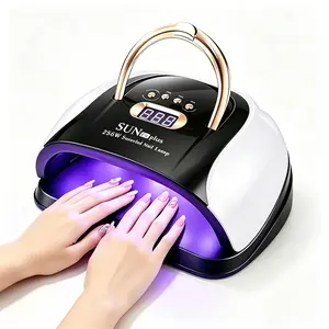 DauHor Prptable UV Nail Lamp – 256W Fast Curing LED Dryer with 4 Timers Smart Sensor 30 LED Beads,  Nail Art Tools, Removable Magnetic Base Mirrored Ambience Light for Gel Polish,DIY Manicure Salon Accessories Best Gift