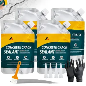 Concrete Crack Filler, Self-Leveling Cement Crack Filler, -Drying  Concrete Repair Sealant, Durable Asphalt & Driveway Crack Filler for Sidewalk, Patio & Expansion Joint Repair -- 4 count