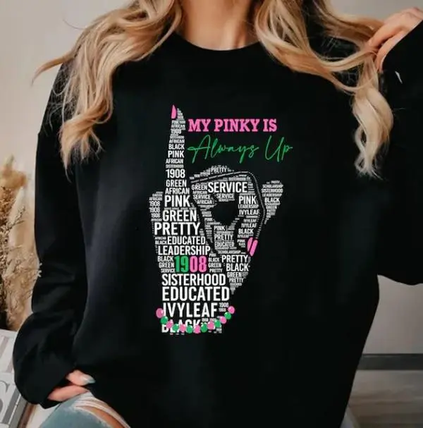 AKA Pinky up unisex cotton sweater