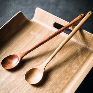 Essential Kitchen Tool! Long Handle Heat Resistant for Cooking Rice/potato Stew/soup Pot Use, Multi-Purpose Design, Wooden Cooking Tools