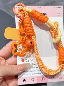 Colorful Phone Case Lanyard with Card Keychain, Wrist Strap & Phone Charms, Dopamine Star Design, Portable Anti-Loss Wristband, Stylish Accessory