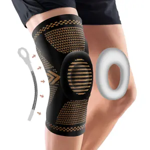 Professional Sports Knee Support, Compression Knee Sleeve with Patella Gel Pad and Side Stabilizer for Weight Lifting, Running, Exercise, Arthritis, Meniscus Tear, Knee Support for Men and Women
