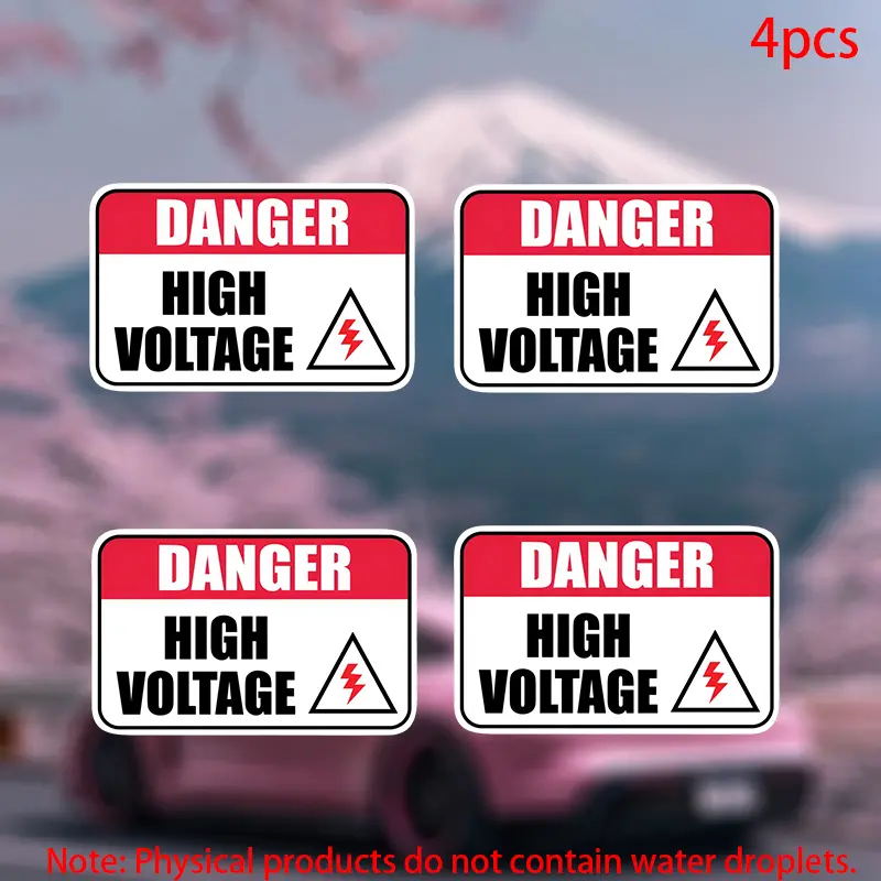 4pcs-Electrical Danger High Voltage Warning Caution Sign Labels ...