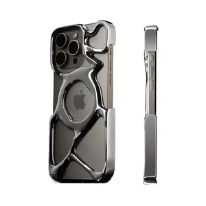 Angry Miao Emptiness iPhone 15/16 Pro & Pro Max MagSafe Case - Shock-Resistant PC Material, Metallic Gloss Design, Durable Protection with Modern Style, Lightweight, Full MagSafe Compatibility - Shockproof