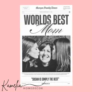 Mothers Day Newspaper Poster Unframed, Personalized Photo Newspaper Wall Art Gift For Mom, Mothers Day Keepsake Print