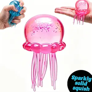 Soft Gel Filled Sensory Squeeze Toy, Stretchy Elastic Squishy Stress Relief Ball, Calming Anxiety Reducing Hand Fidget, Fun Portable Gift
