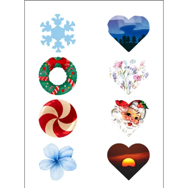 WInter and Christmas Watch Charm Decal Sheet