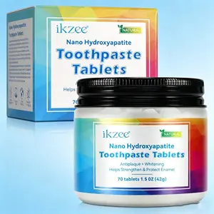 Ikzee Solid Toothpaste Tablets 70p, Oral Care Fresh Breath, Portable Travel Pack, Convenient Dental Hygiene Solution, Easy to Carry