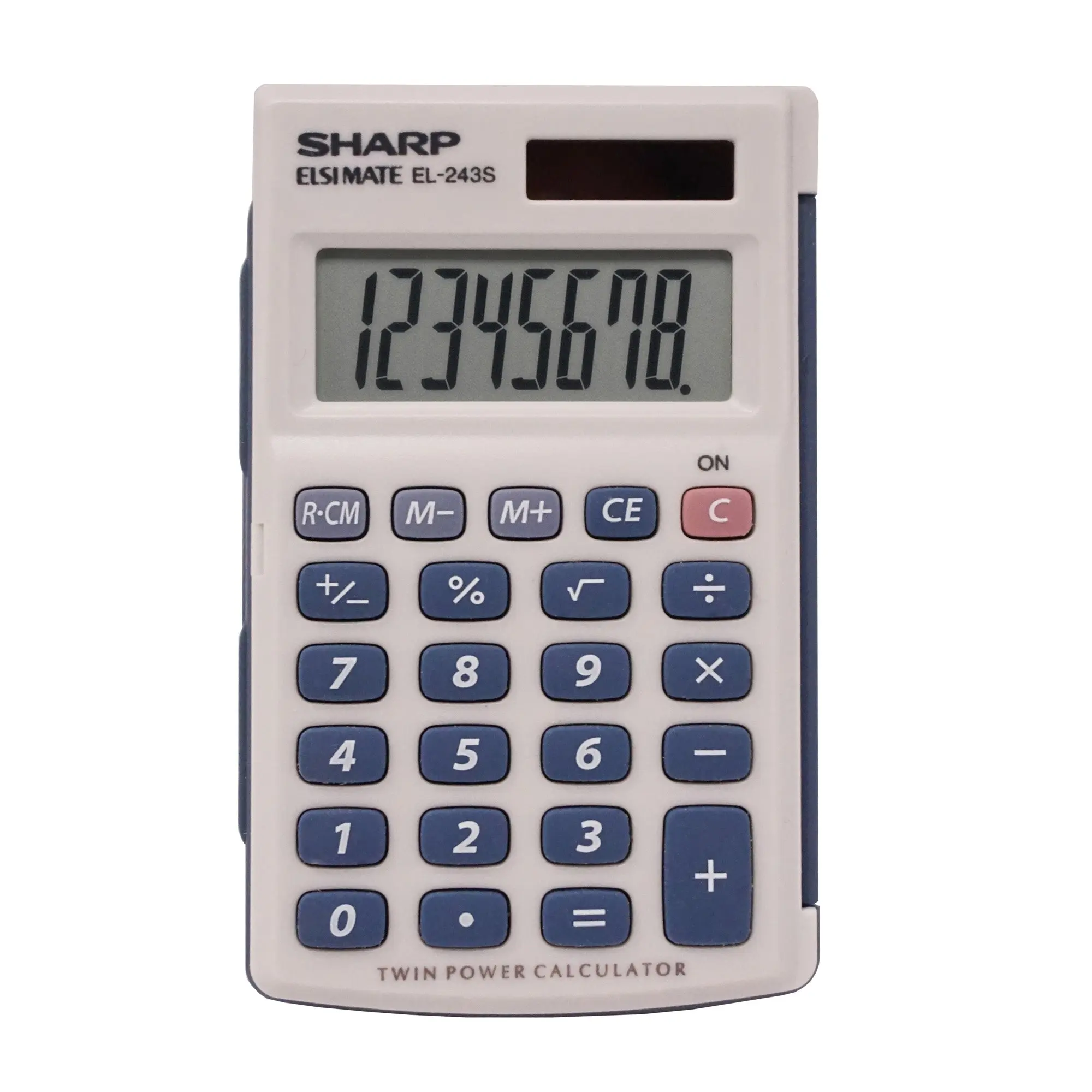Sharp 8-Digit LCD Pocket Office Calculators with Hinged Hard Cover, 3-Key Memory, Portable Durable Design for Travel & Office Use