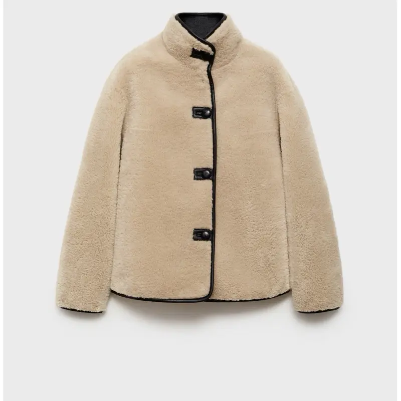 Chaqueta Borreguito Exclusiva Mango - Cierres Trenca / Gancho Jacket Coats Casual Tops Outerwear Womenswear