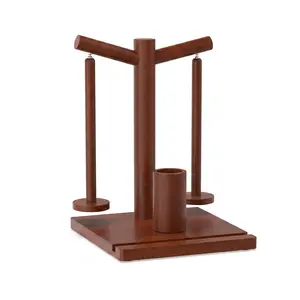 Wooden Yarn Holder for Crocheting and Knitting, Upgraded Magnetic Rotating Yarn Spinner with 2 Spindles, Ideal for Craft Enthusiasts, Yarn Ball Winder