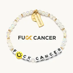 Little Words Project F*ck Cancer Crystal Bracelet - Choose Your Size, Fashion Costume Jewelry Charm Accessory, Crystal Bracelets