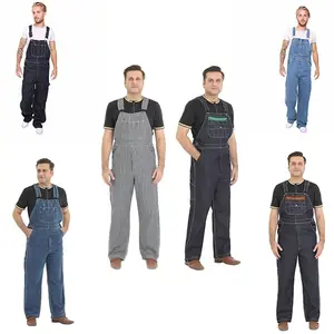 SKYLINEWEARE Men Denim Bib Overalls Painters Coveralls Menswear Suits
