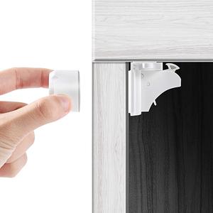 Vmaisi Baby Proofing Magnetic Cabinet Locks and Mom Tested Child Safety Latches includes Magnet Keys and 2 installation cradles designed for reuse on multiple locks