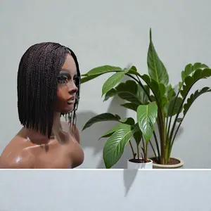 Handmade Braided wig(MicroTwist Braids) 14in color ( Black ) short