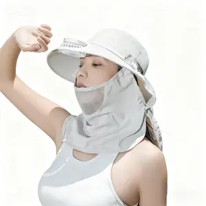 Ladies' and gentlemen's -powered  hat for work,cooling hat，Solar Fan Outdoor Fishing Hat ，summer outdoor sun protection, suitable for parents, beach, golf, hiking outdoors, fishing hat, tea picking rechargeable hat
