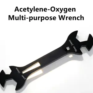 Oxygen/Gas Cylinder Wrench — Multi-functional Valve Wrench with Adjustable Jaw (17–24mm Opening)