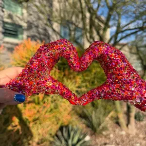 Love Symbol Hands Rhinestoned