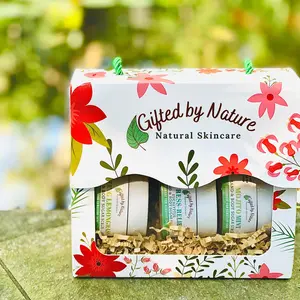 Gifted By Nature - Organic Sugar Scrubs - Signature Trio Gift- Set. Lavender, Eucalyptus and Lemongrass. For sensitive skin. Moisture Skin Repair