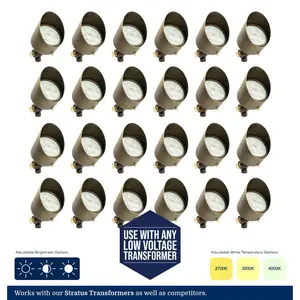 Adjustable White Brass 24-Up Light Package