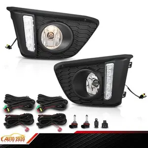 Fit For 14-17 Honda Fit Jazz Halogen Front Bumper Driving Fog Lights W/Wiring