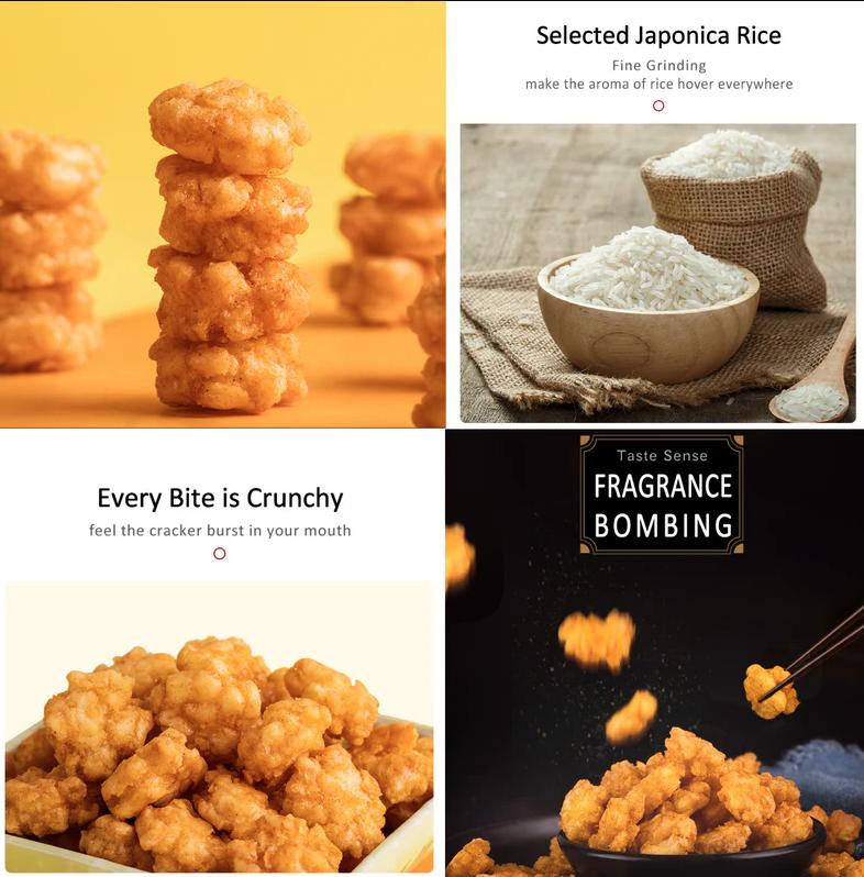 Want Want Golden Rice Cracker 60g (Original flavor/ Black Pepper Flavor) Crispy Snack