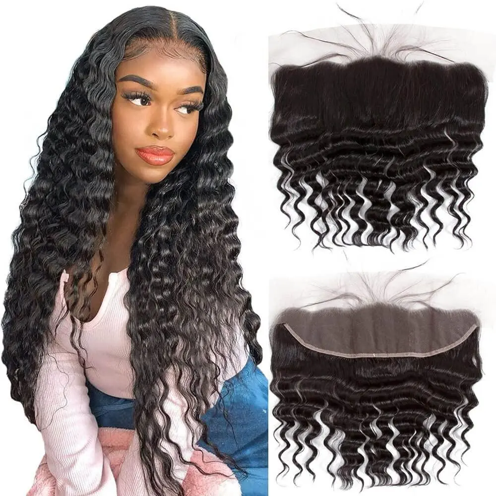 We Heart Hair 13x4 Frontal Virgin Human Hair Transparent Lace Straight Body Wave Deep Wave Curly Lace Frontal
