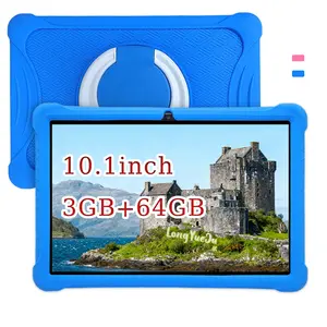 10.1-inch tablet, Android Tablet PC, large screen HD, 4000mAh, drop resistant and portable, parental control, installation of iWAWA educational software, suitable for learning and entertainment, no adapter, blue, pink, Rugged tablet