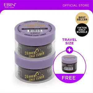 EBIN 24hr Edge Control Set with FREE Travel size | Sleek, Hydrating, Long-Lasting