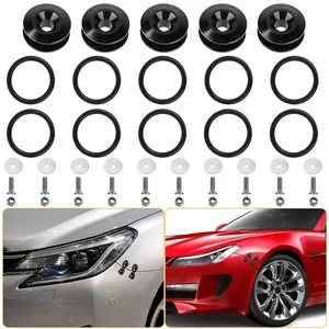 5Set Car Quick Release Bumper Fasteners Front Rear Bumper Holders Trunk Fender Hatch Lids Kit
