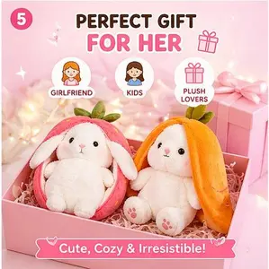 Super Soft Bunny Plush – Cute Stress Relief Gift for Girls & Kids