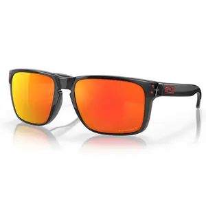 Polarized Square Sunglasses Black Frame Red- Orange for Men Women UV400 Outdoor Driving Fishing Sports Eyewear