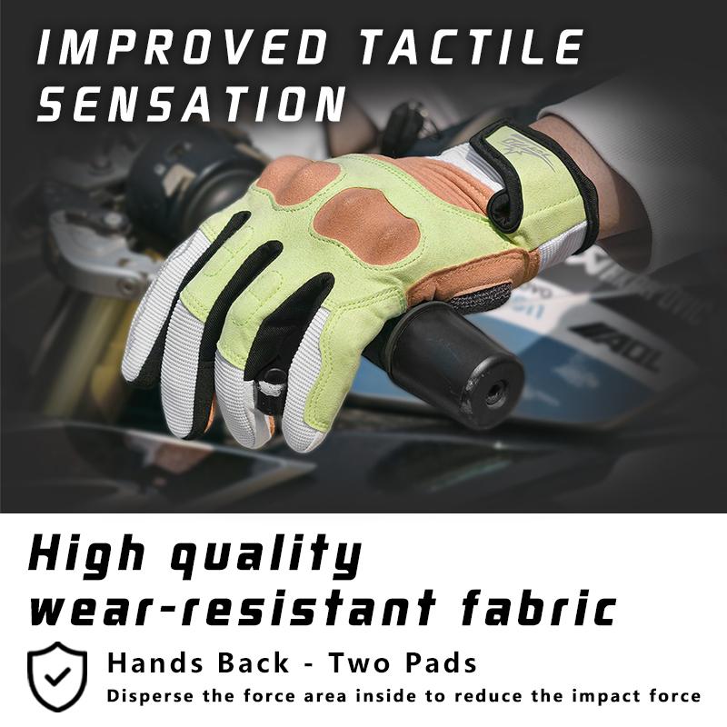 Full-finger motorcycle riding gloves for men and women, breathable, non-slip, wear-resistant, touchscreen compatible and crashproof, all-season motorcycle riding gear