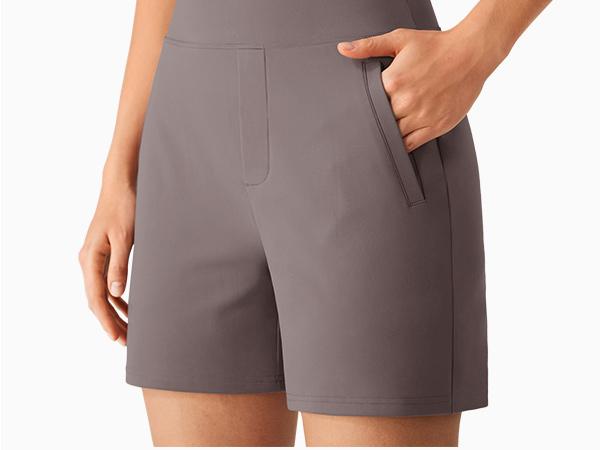 G4Free EverGoing Women's Athletic Shorts High Waisted 4''  Running Yoga Summer Casual Shorts with Pockets