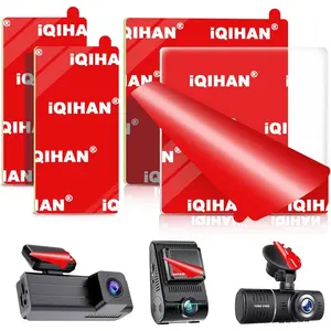 Adhesive Sticky Pads for Dash Cam Mount - 4-Pack Heat Resistant Double-Sided Sticker Replacement for Windshield Dashcam,  Windscreen Dashboard Camera Holders Mounting Tape (Square & Rectangular )