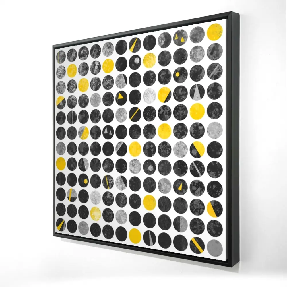Begin Home Decor 2081-2424-AB22 24 x 24 in. Grunge Circles Industrial Abstract Canvas - Living Room Decor