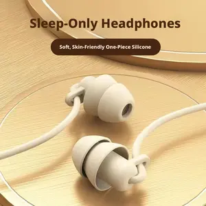 Silicone Sleep Headphones Wired In Ear HIFI Sound Control Type C Connector Comfortable Side Sleeping No Pressure Earbuds