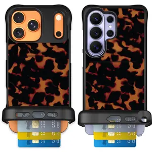 Scooch Wingmate Hidden Wallet Case for iPhone and Galaxy - Tortoise Shell & Little Library