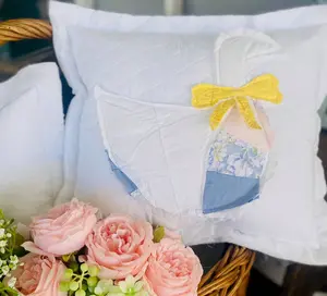 Porch Goose Pillow Upcycled Vintage Quilt Cottage decor