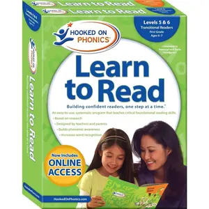 Hooked  Phonics Learn to Read - Levels 5&6 Complete: Transitional Readers (First Grade | Ages 6-7) (3) (Learn to Read Complete Sets) - Paperback