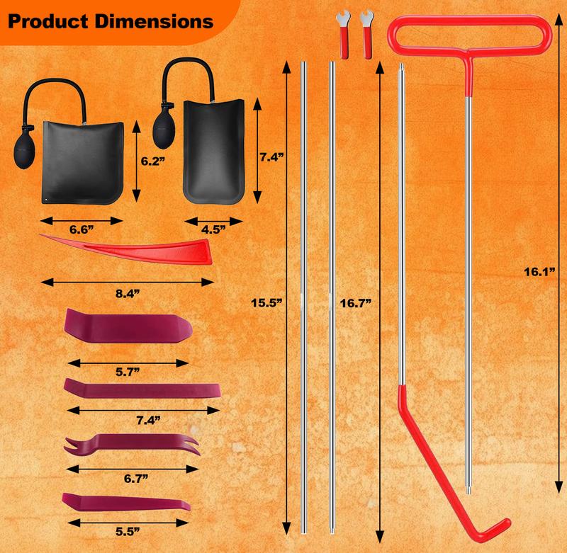 Car Unlock tool set, Car Repair Tool Kit Portable Automotive Tool Set 14 PCS with Carrying Bag for Cars & Trucks Universal Car