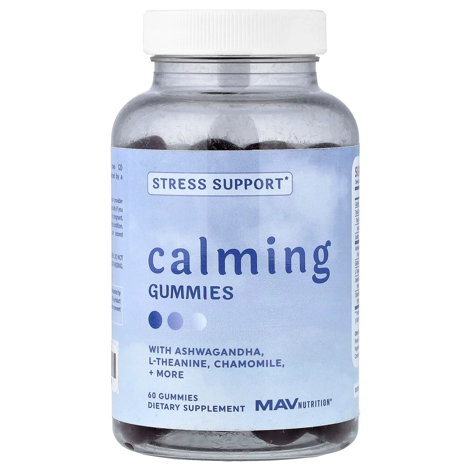 MAV Nutrition Calming Gummies, Stress Support, 60 Gummies