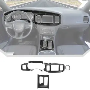 8.4 Inches Screen Console Dashboard Gear Shift Box Cover Trim for Dodge Charger 2015+ Car Interior Accessories