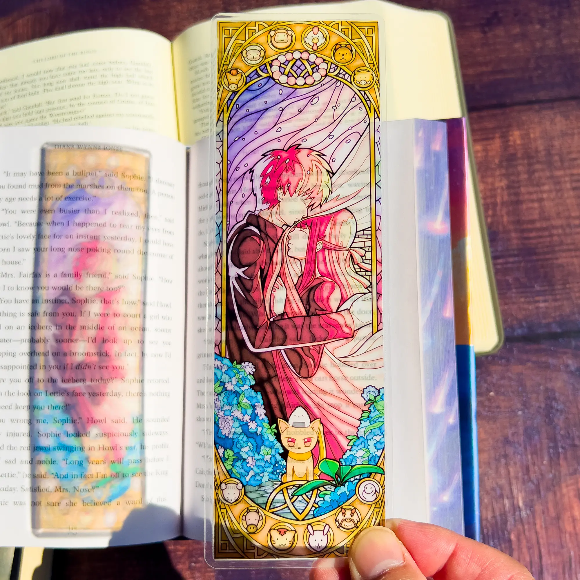 Fruits Basket Stained Glass Bookmarks (Transparent Suncatcher Bookmark, Stained Glass Art, Book Lover, Fantasy Book Reader Gift)